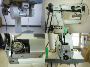 画像5: ０番糸対応 総合送り 腕ミシン レザークラフターLC1-341 送料込　1本足省 3倍力アイドルプーリー付き