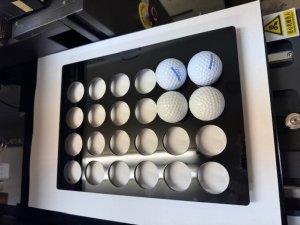画像1: UVプリンター用ゴルフボール治具　ボール置台　24ボール　アクリル素材