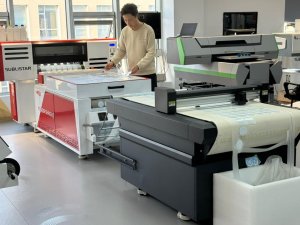 画像2: 省力化DTF設備の導入・設定・メンテナンスはお任せください 　DTF印刷,パウダー,カット,自動プレス,自動排出まで一元化！