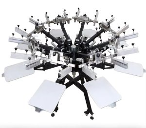 画像1: シルクスクリーン印刷機 4.6.8パレット回転式 ヒーターセット ビギナーからプロ用