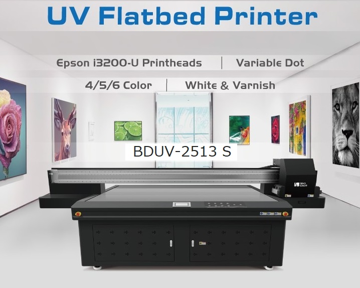 超大型UVプリンター2500mm幅 高性能 BDUV-2513 様々素材にUV印刷