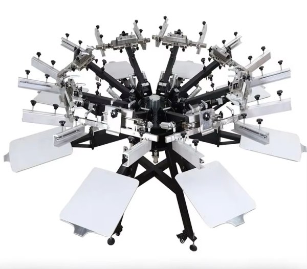 画像1: シルクスクリーン印刷機 4.6.8パレット回転式 ヒーターセット ビギナーからプロ用 (1)